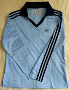 adidas ライトブルーサッカーシャツ L