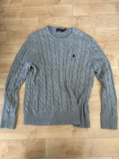 POLO RALPH LAUREN ケーブルニット グレー Sサイズ