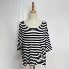 Kurihara harumi ボーダー 七分袖 カットソー F身幅ゆったり