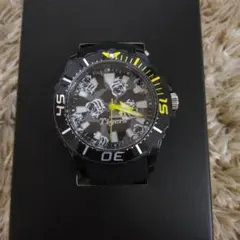 阪神タイガース公式ファンクラブ アナログ時計 ブラック/イエロー