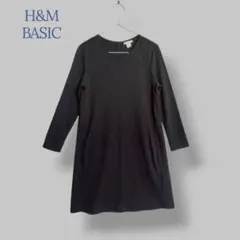 □H&M BASIC エイチアンドエム＊ Sサイズ ワンピース ひざ丈ワンピース