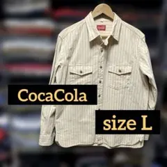 ストライプシャツ ベージュ