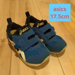 asics 青 スニーカー 17.5cm