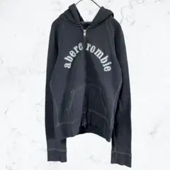 14098 アバクロンビー&フィッチ パーカー デカロゴ 裏起毛 ネイビー XL