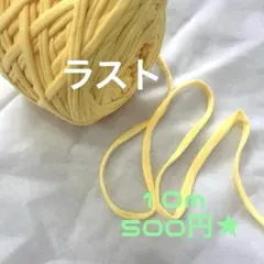 特価★Tシャツヤーン　ズパゲッティ　イエロー　マスクひも代用　切り売り