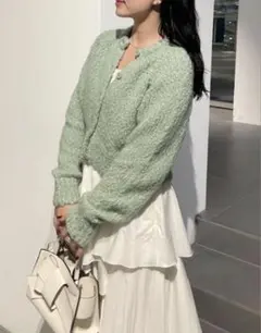 FRAY I.D ウールアルパカクロップドカーディガン