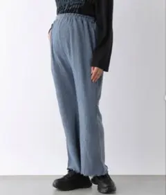 LEPSIM マタニティ 産前・産後対応 ベロア楊柳パンツ