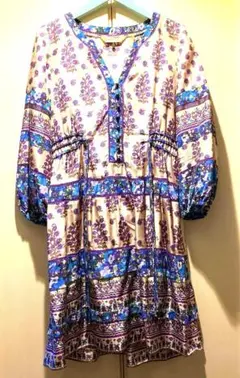 シルク100% REBECCA TAYLOR ワンピース レベッカテイラー花柄