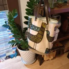 ミナペルホネン生地カゴバッグ