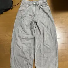 グレー H&Mスーパーバギーデニム