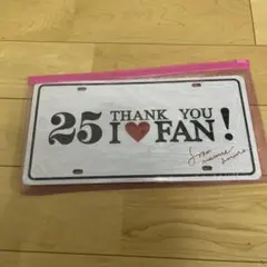♥️安室奈美恵 ナンバープレート 25 周年THANK YOU I ❤️ FAN