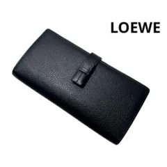 ロエベ　LOEWE アナグラム　長財布　二つ折り　コインケース　カードケース　黒