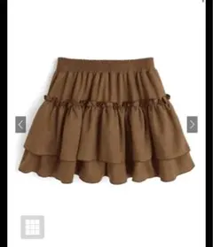 グレイル　インパン裏地付きスエードティアードミニスカート