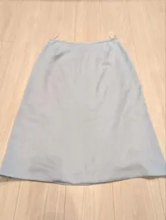 自由区 スカート 40 L相当 ライトグレー Aライン 膝下 ミモレ丈 上品のサムネイル