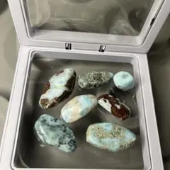 ラリマー石 7個セット　ケース付き