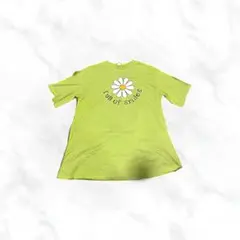 ライムグリーン デイジー柄 Tシャツ