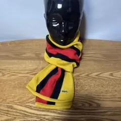 ラコステ LACOSTE ボーダー ニットマフラー アイコン刺繍 ユニセックス