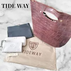 TIDEWAY タイドウェイ クロコ型押し レザーバッグ 長財布 セット 日本製