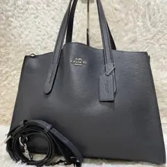 極美品✨　コーチ　2way ショルダーバッグ　レザー　ロゴ　チャーム