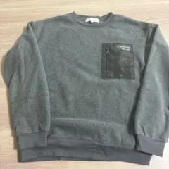 キッズ LOGOS DAYS フリース トレーナー　カーキ　 150