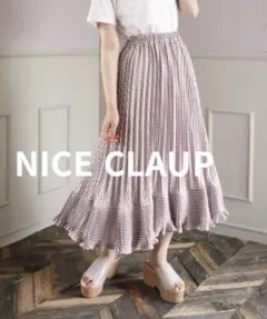 NICE CLAUP プリーツスカート