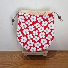お花柄の巾着袋