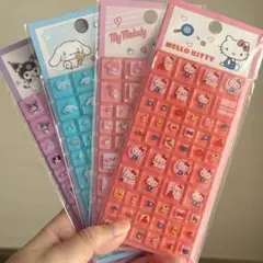海外正規品 サンリオ タイルシール　4枚セット　キティ　シナモン　クロミ　マイメ
