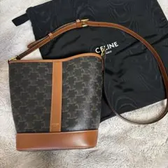 CELINE スモール バケット / トリオンフキャンバス＆カーフスキン