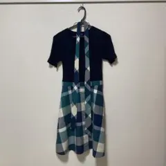 BLUE LABEL CRESTBRIDGE チェック柄ドッキングワンピース
