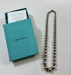 【美品】Tiffany ハードウェア グラジュエイテッドボールネックレス