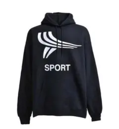 超希少Yori sport logo hoodie black dasyori