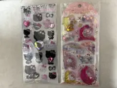 ゼブラキティ キラキララインストーンシール＆ウォーターインシール　ハローキティ