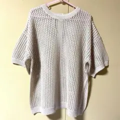 【美品】LOWRYSFARM メッシュ編み　アイボリー