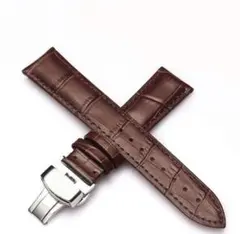 【2本セット】 腕時計ベルト 革ベルト レザー時計交換バンド 22mm