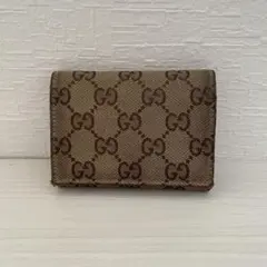 GUCCI グッチ／名刺入れ カードケースGGキャンバス