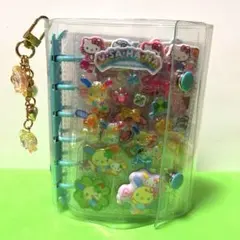 シール帳　完成品　ライトブルー　チャーム　バラ