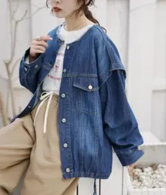 【CIAOPANIC TYPY】柔らかデニムジャケット(アップデート版)