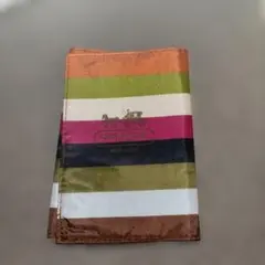 COACH ブックカバー マルチカラー ストライプ