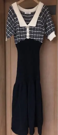 送料無料　人気　ダズリン　dazzlin ワンピース　M ネイビー