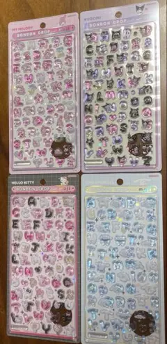 新品未開封　正規品　ボンボンドロップ サンリオ 文字もじ 4枚セット