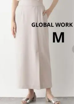 新品GLOBAL WORK スゴラクストレッチIラインスリットスカート