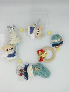 あみぐるみ　Bモビール　クリスマス