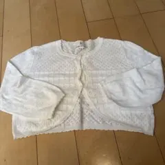 KUMIKYOKU ホワイト カーディガン LLサイズ