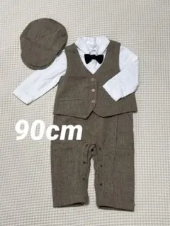 【値下げ】ベビー フォーマル ロンパース ブラウン 90cm