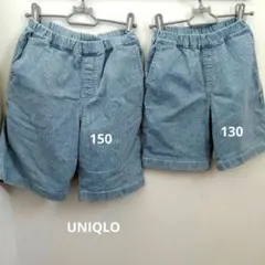 UNIQLOストライプ 半ズボン ウエストゴム