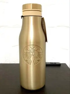 スターバックス ステンレスロゴボトル 473ml ゴールド