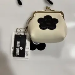 マリークワントMARY QUANT シンプルデイジーマーク2 ガマ口ポーチミニ
