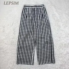 LEPSIM レプシィム ギンガムチェック ワイドパンツ ウエストゴム F
