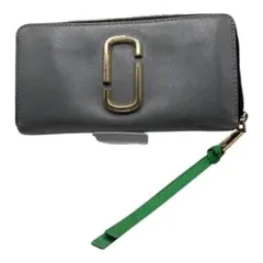 MARC JACOBS バイカラー　レザー長財布　グレー✖︎ネイビー✖︎グリーンのサムネイル