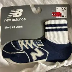 【靴下】New Balance スニーカーソックス 23-25cm 男女兼用